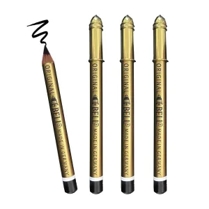 4 PCS Original Bell waterproof Black Eyeliner Pencil, Long-Wearing, Smudge-Proof, Germany Made