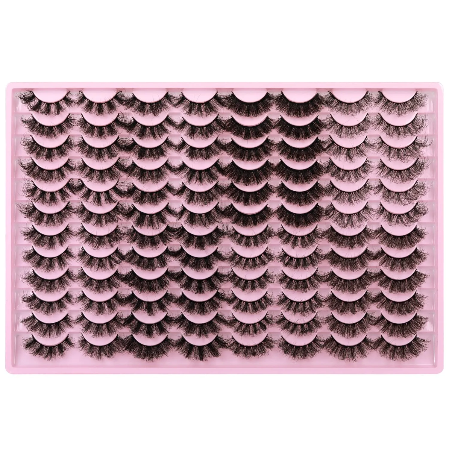 48 Pairs Mink Lashes Thick Eyelashes 8 Styles Mixed Dramatic Long Faux Mink Eye lashes Pack 10D Wholesale Luxury Soft Fake Eyelashes