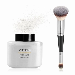 4 Colors Loose Setting Powder, Face Finishing Makeup Banana Luxury Loose Powder, Long Lasting Coverage, Oil Control Brightening Matte Finish, Pore Blurring (#01, 1.5 oz)