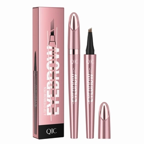 4D Four-Tip Eyebrow Pen - Waterproof, Long-Lasting, Smudge-Proof, Easy to Use for Perfect Brows and Defined Eyes - Dark Brown Eyebrow Pencil