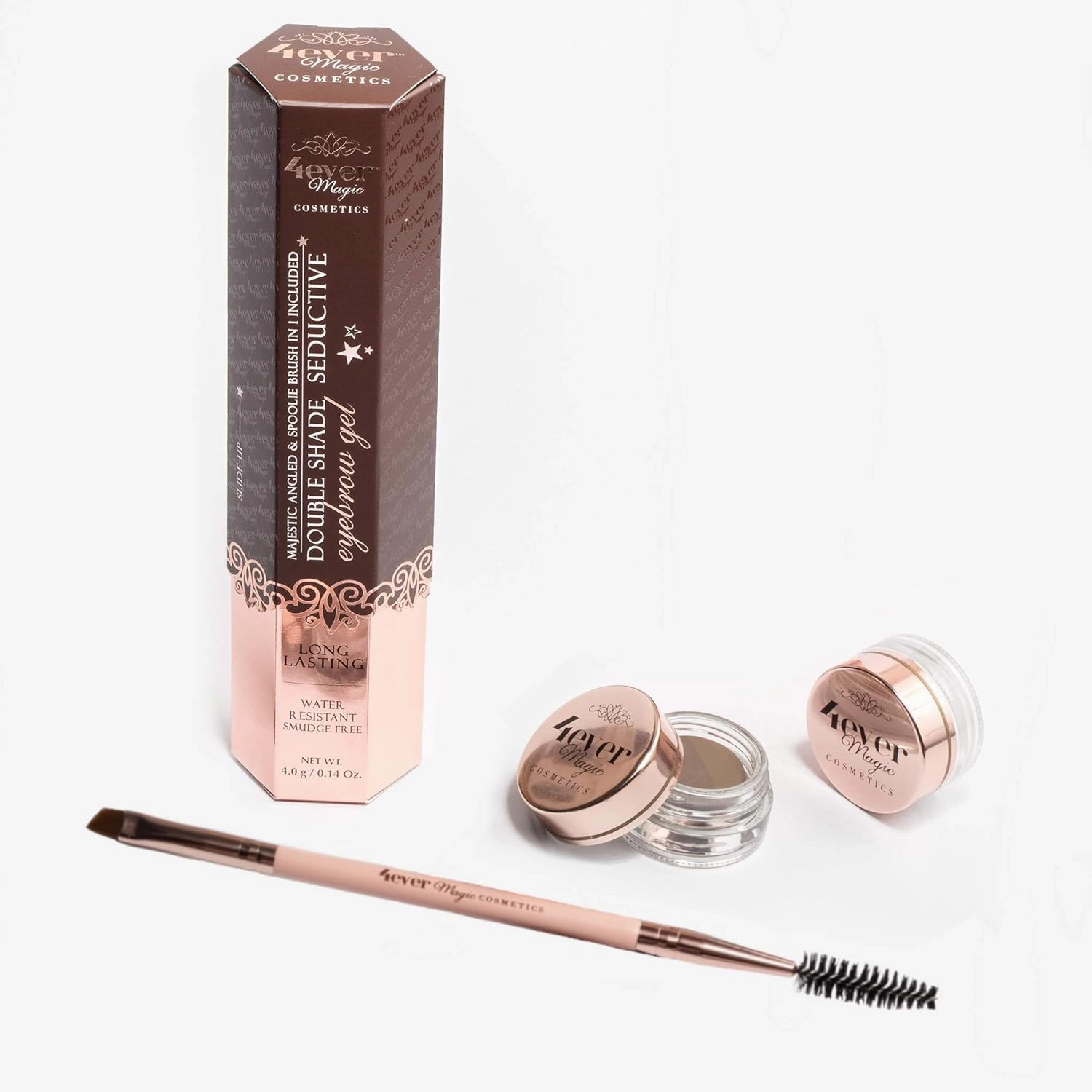 4ever Magic Double Shade Seductive Eyebrow Gel, Abracadabra Black