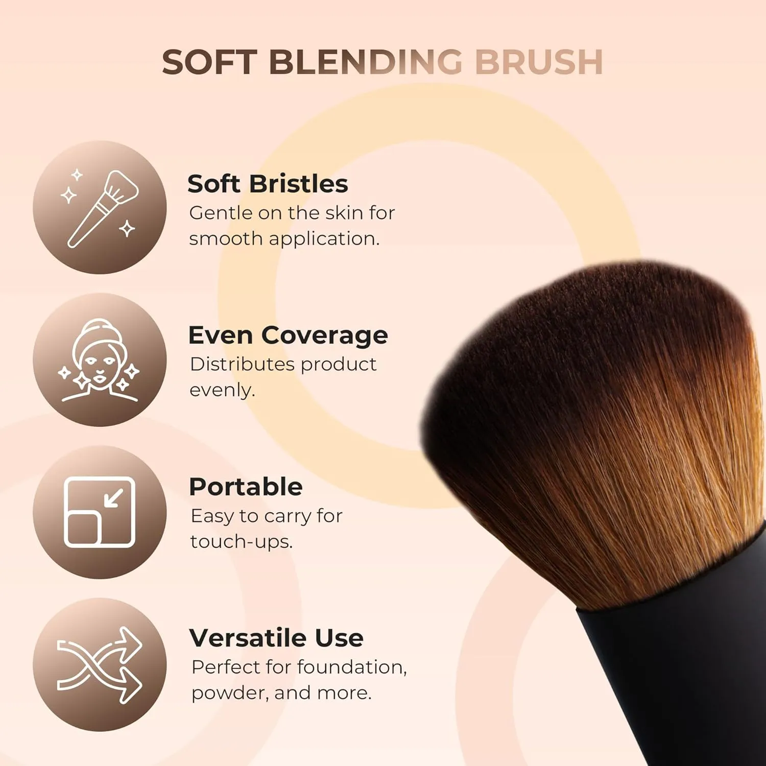 4pc Full Size Kit (Pink Bisque) Mineral Makeup Matte Translucent Loose Foundation   Kabuki Brush   Concealer   Finishing Setting Powder   Bare Face Full Coverage SPF 30 All Skin Types Waterproof
