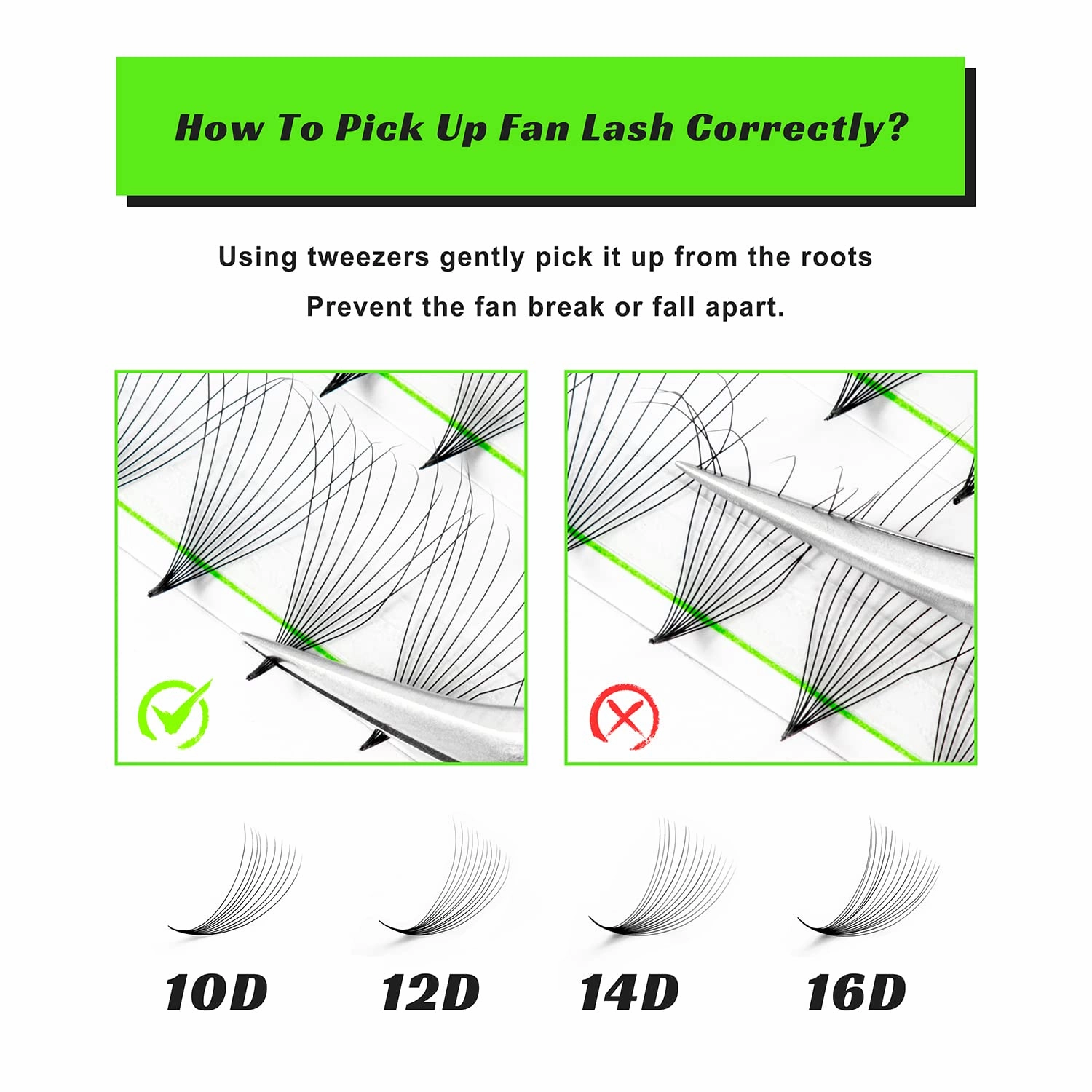 500 Premade Fans Lash Extensions 10D 8-15mm Mixed Length Promade Lash Fans 0.07 D Curl Premade Eyelash Fans Pointed Thin Base Handmade Volume Premade Lash Extensions (10D,0.07-D-8-15MM)