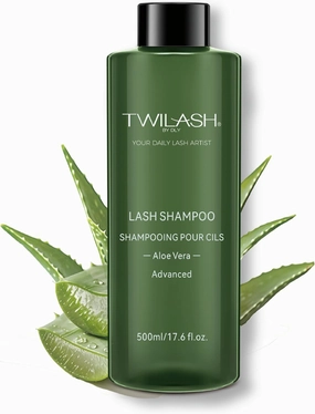 500ml Lash Shampoo Bulk, High-Purity Eyelash Cleanser for Extensions, Safe Makeup Remover, Non-irritating or Burning Formula Eyelid Foaming Cleanser for Professional Salon and Home Use (Aloe Vera)