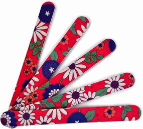 50pcs Flower Design Nail Files Double Sided Sandpaper Foam Nail Buffers Great for Professional Salon or Home Cosmetic Manicure Pedicure (Set 6-50pcs)