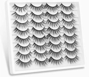 5/8/20 Pairs 3D Lashes Natural False Eyelashes Fluffy Soft Wispy Volume Eyelash (Color : DH1607)