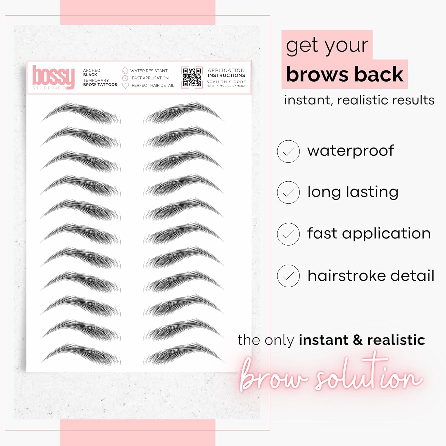 5 Pack Temporary Eyebrow Tattoos Waterproof Eyebrow Stickers, False Tattoos Hair Like Peel Off Instant Transfer Brows For Women And Men | Natural Strokes, Shaping (upward, blonde)