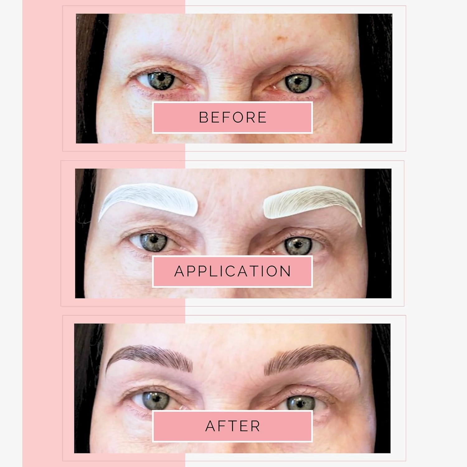 5 Pack Temporary Eyebrow Tattoos Waterproof Eyebrow Stickers, False Tattoos Hair Like Peel Off Instant Transfer Brows For Women And Men | Natural Strokes, Shaping (upward, blonde)