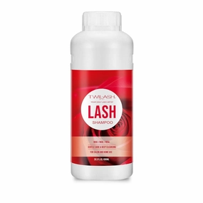 600ml Lash Shampoo Bulk, Eyelash Cleanser for Extensions, Safe Makeup Remover, Non-irritating or Burning Formula Eyelid Foaming Cleanser Best for Professional Salon and Home Use (Rose)