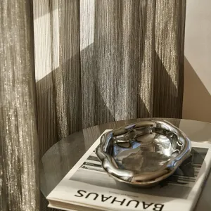 63 Sheer Curtains 2 Panels, Polyester Translucent Textured Sheer Curtain for Living Room, Bedroom, Grey Brown-Rod, 52W x 63H inch