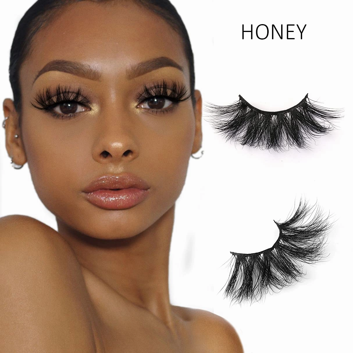6 Pairs 25mm Mink Lashes 3D Real Mink Eyelashes Dramatic Fluffy False Eyelashes 100% Handmade 6D Long Thick Soft Reusable Full Volume Strip Eye Lashes (Honey)