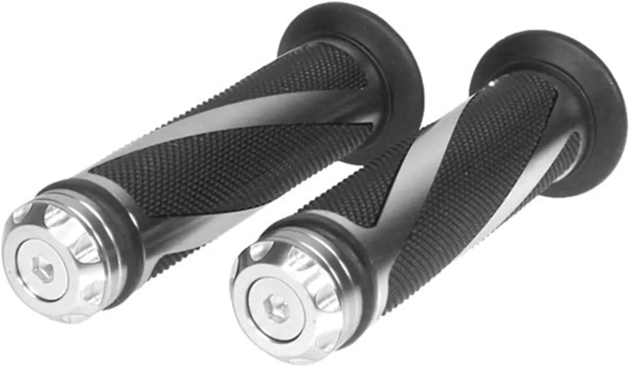 7/8" Aluminum Rubber Gel Hand Grips for Motorcycle Sports Bikes Handlebar