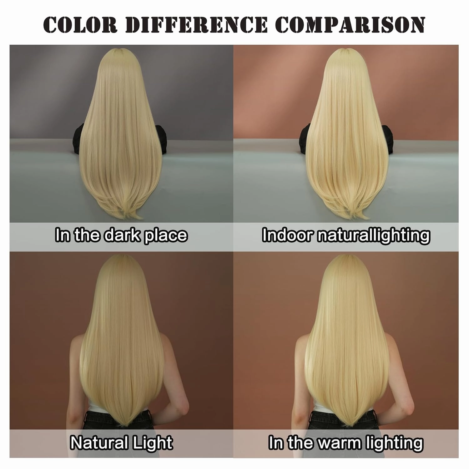 7JHH WIGS Long Straight 613Blonde Wig with Bangs 28in Platinum Blonde Wig Natural Heat Resistant Fiber Synthetic Wigs for Women Girls Holiday Festival Chrismas Daily Party Used