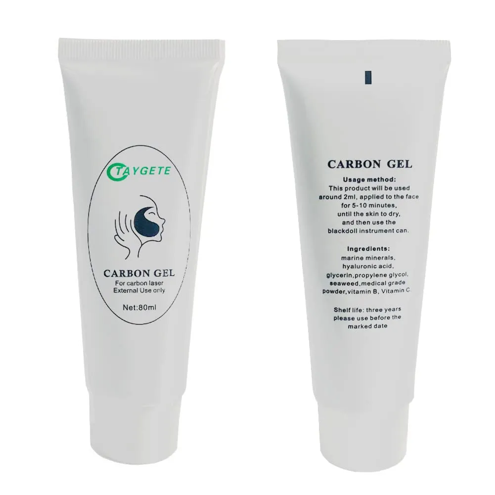 80ML Carbon Peel Cream Gel for Skin Rejuvenation Black Doll,Facial Skin Deep Cleaning with Carbon Gel Nano Activated Carbon for Laser (1pc)