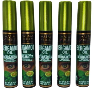 Aceite de Bergamota Rímel 13g (Bergamot Oil Mascara) - Nourishing and Premium Quality (5 Pack) Pestanas fuertes & bellas!