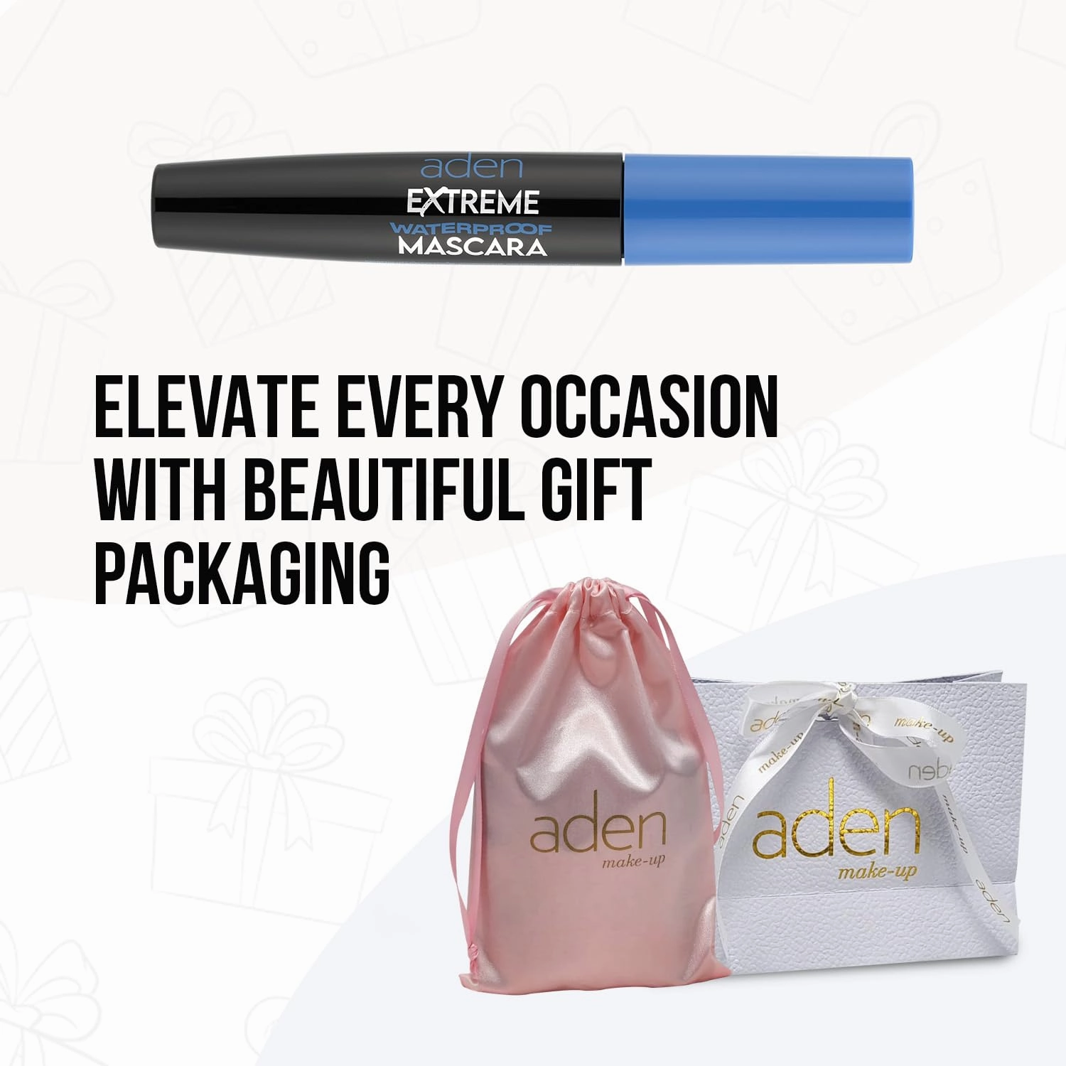 aden Vegan Mascara Volume and Length – Extreme Water Proof, Volumize, Lengthen and Define – Non Flaking for Stunning Lashes