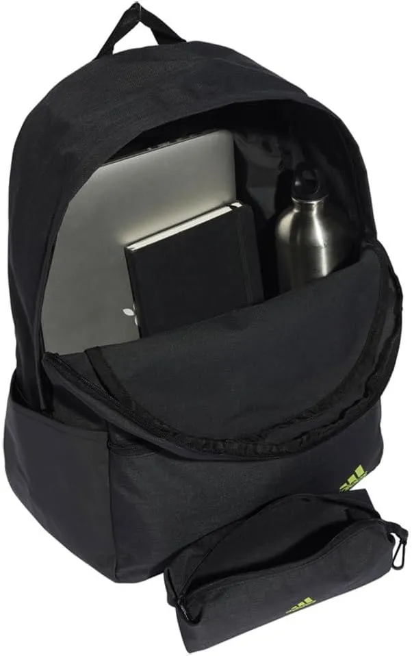 adidas Backpack, Black/Sslime, One Size