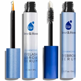 Advanced Enhancing Eyelash Growth Serum and Eyebrow Growth Serum Set for Thicker Lashes and Brows, Longer, Fuller