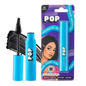Aero POP Volumizing Mascara Black - 9 ml | Clump-free | Volumizes | Lengthens | Smudge-proof | Intense black formula | Quick drying