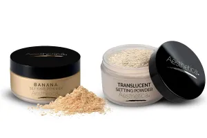Aesthetica Banana Loose Setting Powder and Aesthetica Translucent Loose Setting Powder