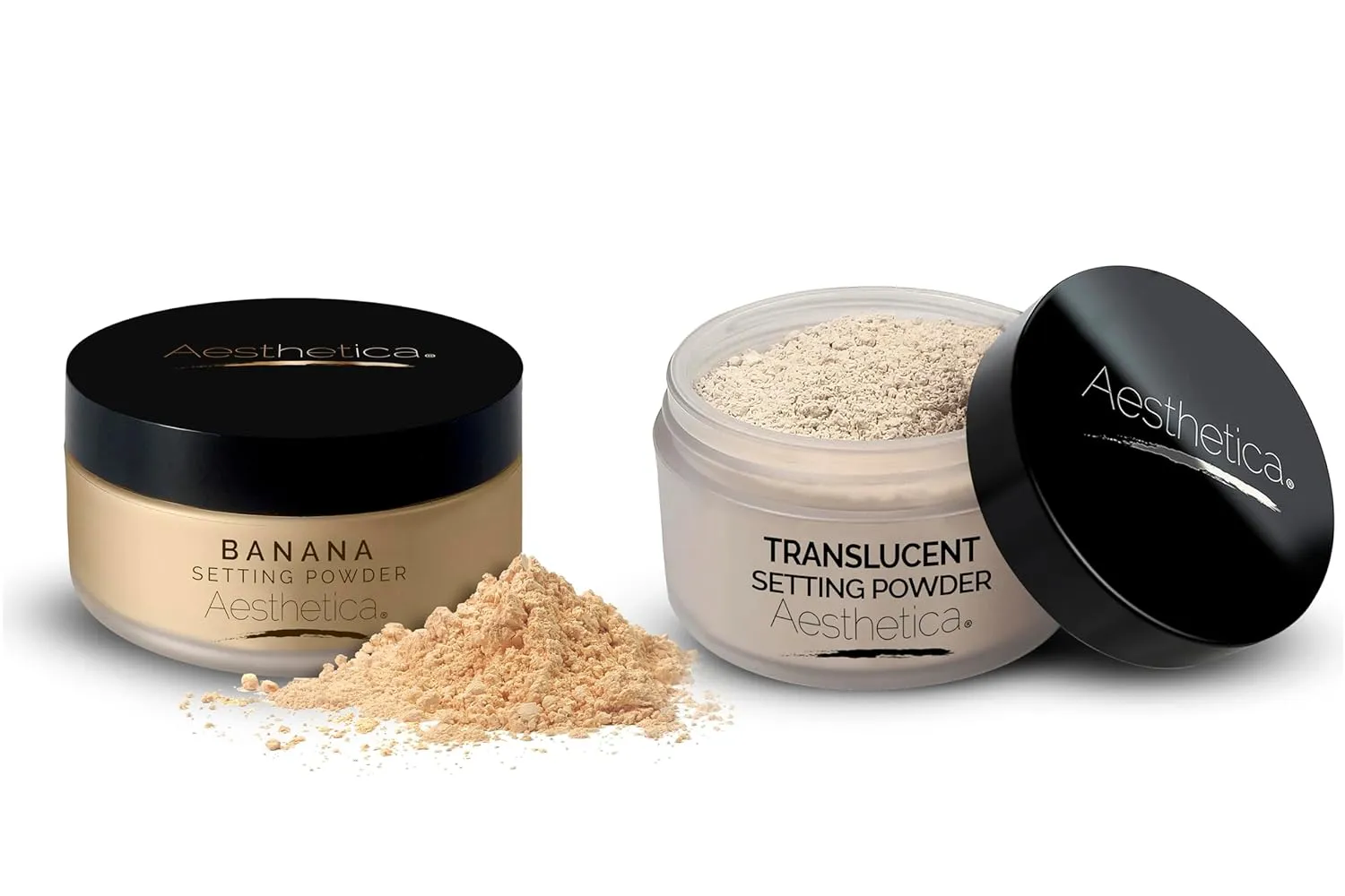 Aesthetica Banana Loose Setting Powder and Aesthetica Translucent Loose Setting Powder