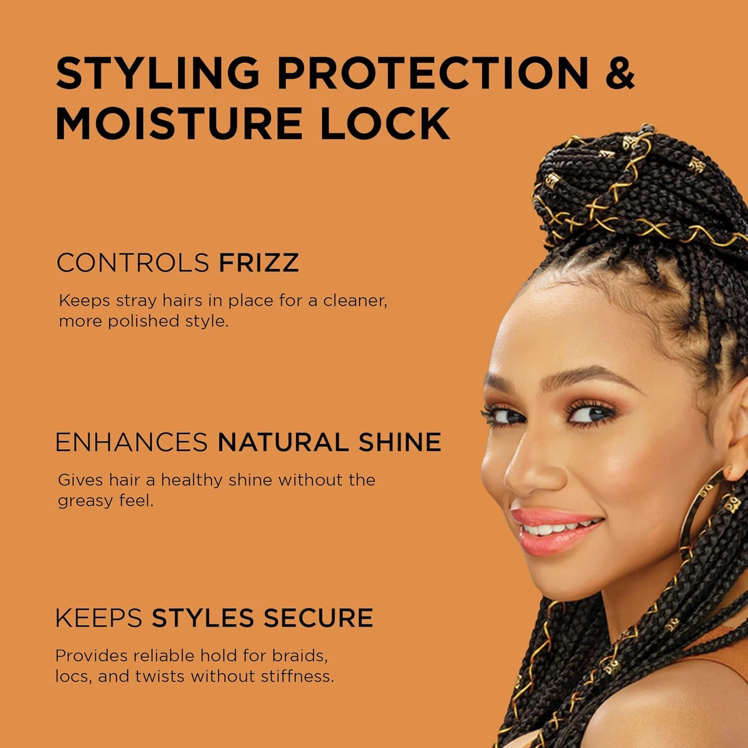 African Pride Black Castor Miracle Extra Hold Braid, Loc, Twist Gel (3 Pack) - Braiding Hair Gel, Edge Control & Tames Frizz, No Flake | Natural Ingredients, Black Castor & Coconut Oil | 12oz