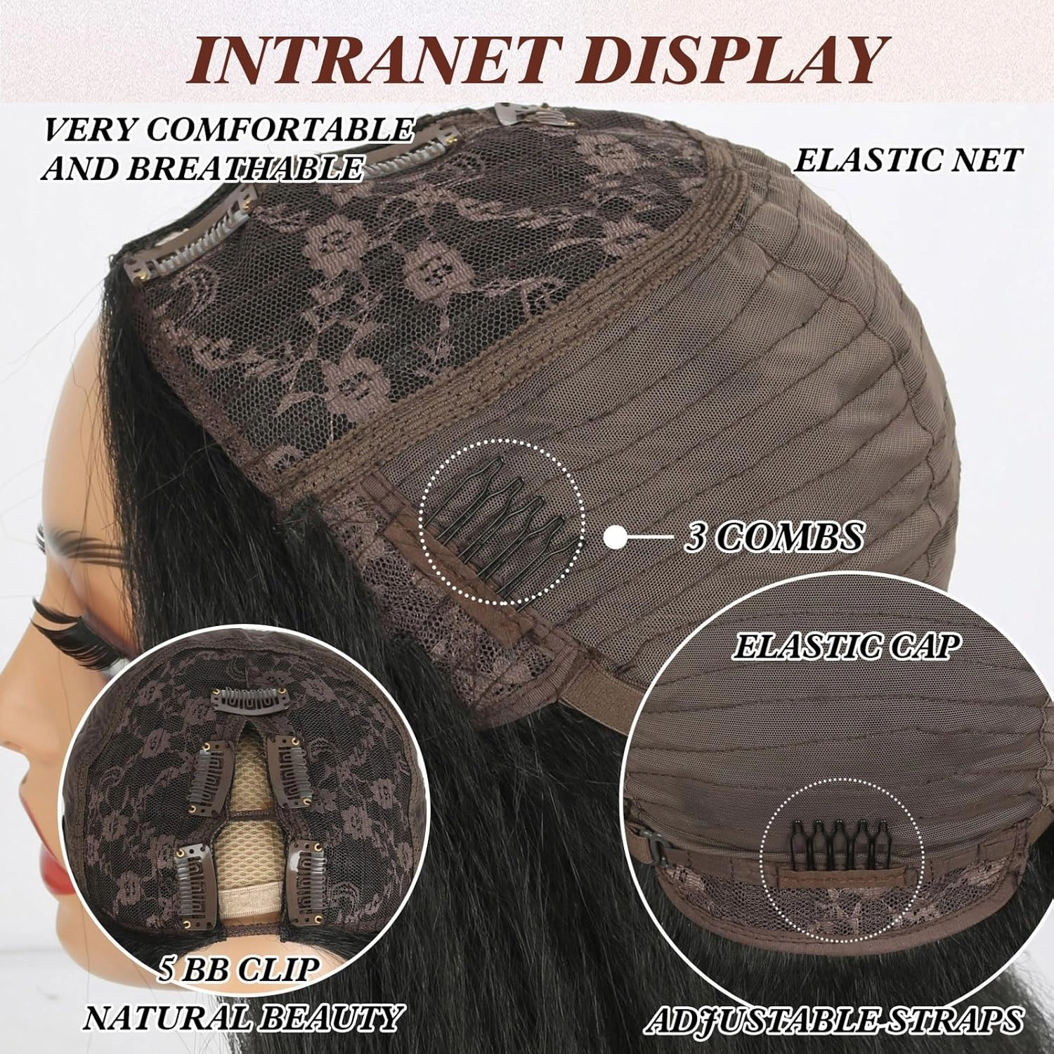 Aisaide Highlight Brown Bob V Part Wig Synthetic Wavy V Part V Shape Wigs for Black Women Half Wig Uprade U Part Wig Short Ombre Brown Bob V Part Wig Curly Wavy V-part Wig Body Wavy 14 Inch