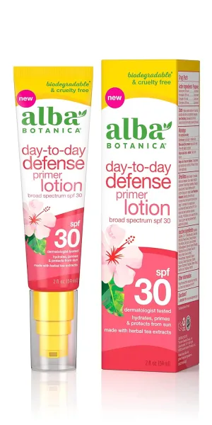 Alba Botanica Day-to-Day Defense Oil-Free Primer Lotion, SPF 30, 2 oz