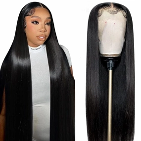 ALI PANDA 250% Density 290g 13x6 Straight HD Lace Front Wigs Human Hair Pre Plucked 100% Human Hair Lace Front Wigs for Black Women Lace Frontal Wigs Human Hair with Baby Hair Free Part 32 Inch