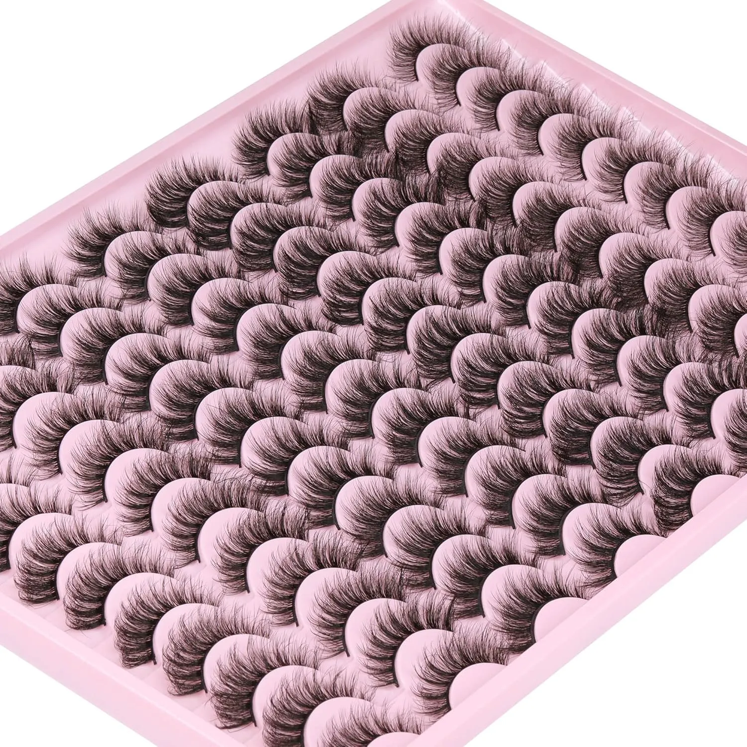 ALICE False Eyelashes Wholesale Fluttering Natural Lashes Mink Fluffy Cat Eye Strip Lashes 3D Curl Wispy Fake Lashes Pack 48 Pairs