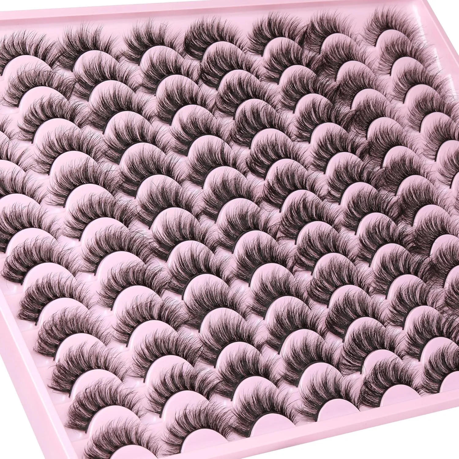 ALICE False Eyelashes Wholesale Fluttering Natural Lashes Mink Fluffy Cat Eye Strip Lashes 3D Curl Wispy Fake Lashes Pack 48 Pairs
