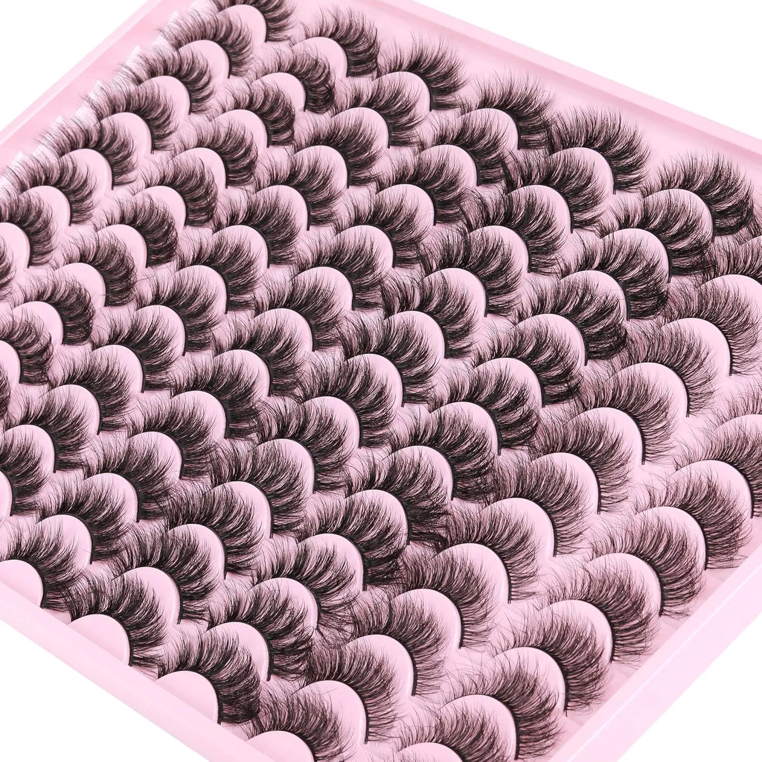 ALICE False Eyelashes Wholesale Fluttering Natural Lashes Mink Fluffy Cat Eye Strip Lashes 3D Curl Wispy Fake Lashes Pack 48 Pairs