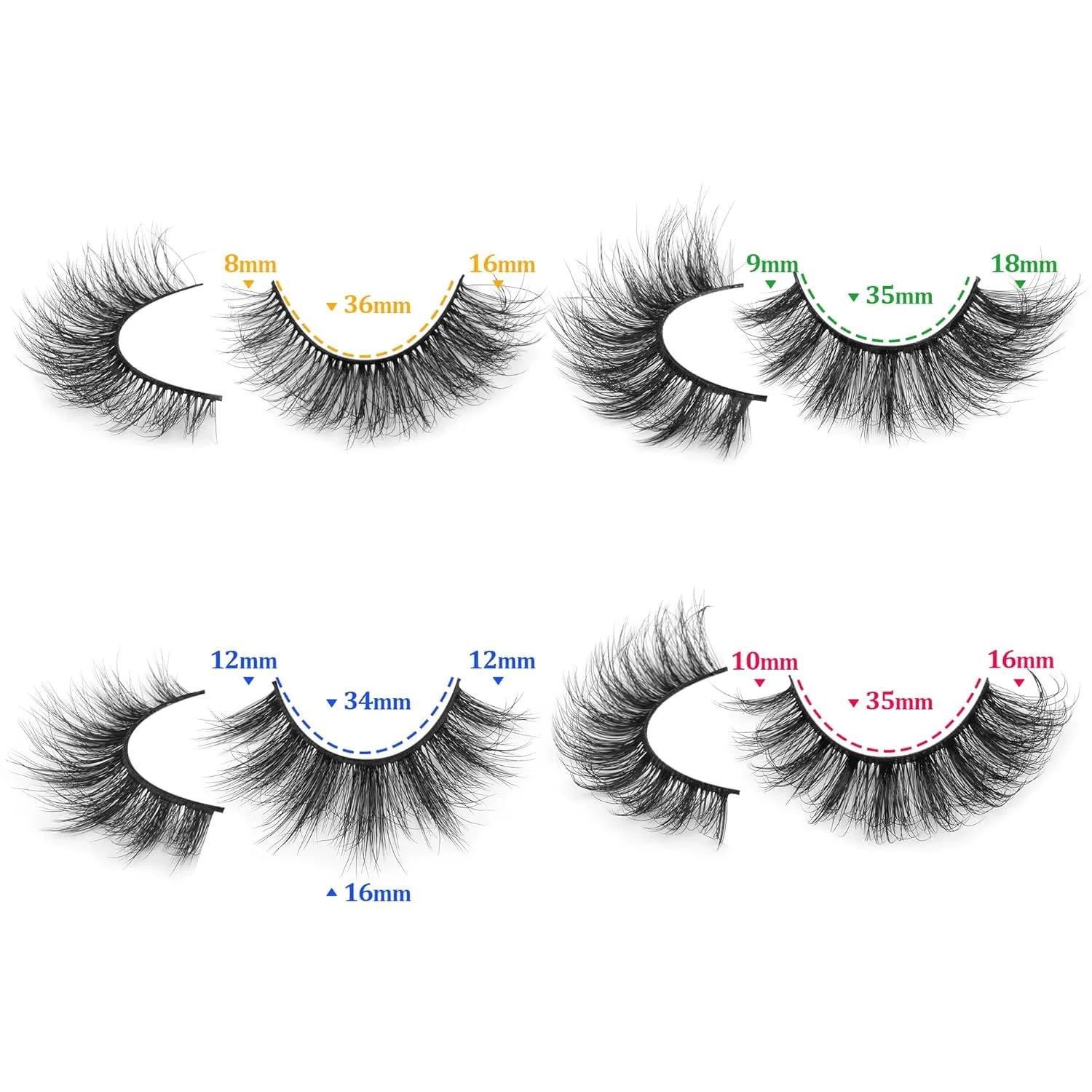 ALICE False Eyelashes Wholesale Fluttering Natural Lashes Mink Fluffy Cat Eye Strip Lashes 3D Curl Wispy Fake Lashes Pack 48 Pairs