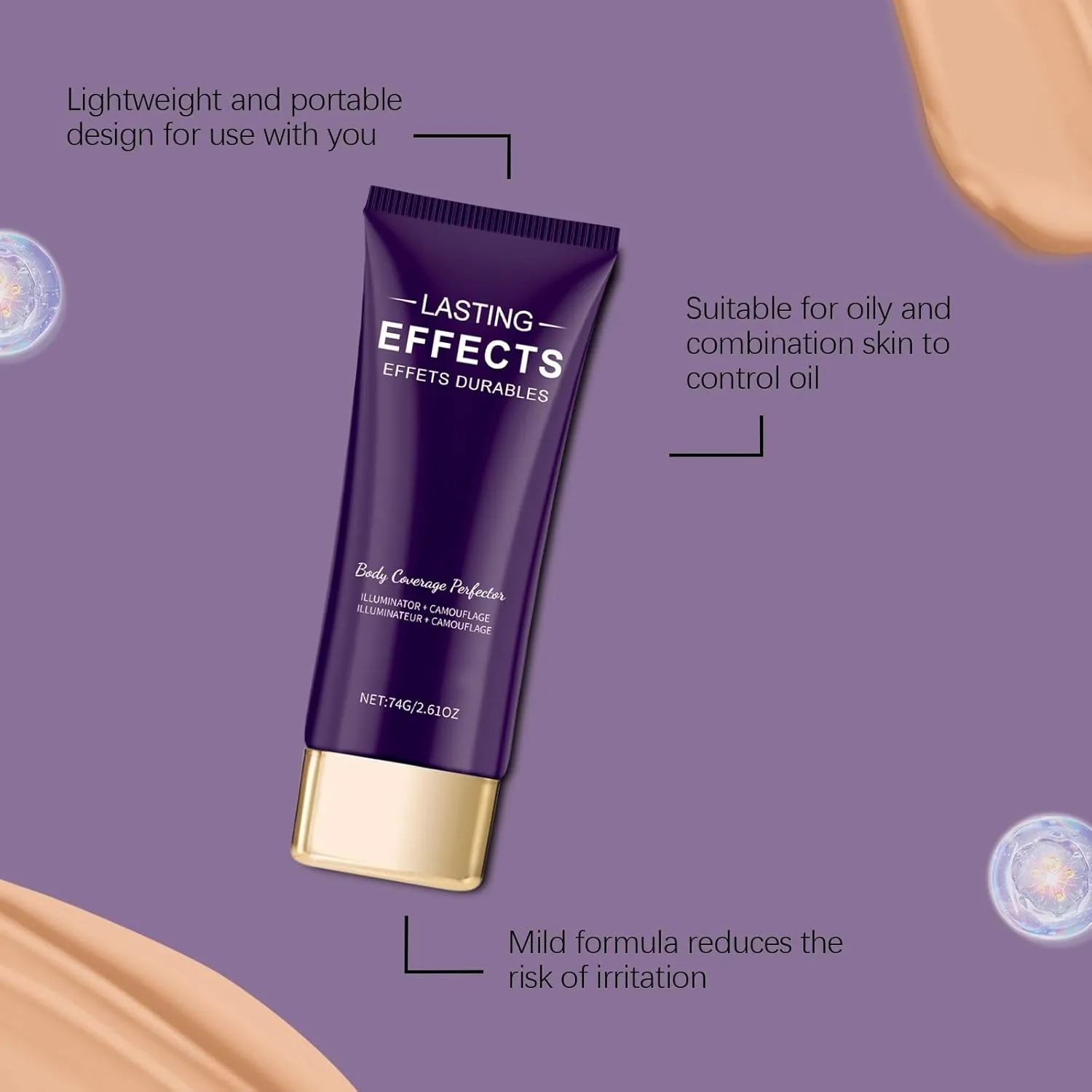 All Over Complexions Concealer, Body Concealer Waterproof for Long-Lasting Hydrating (Ivory)