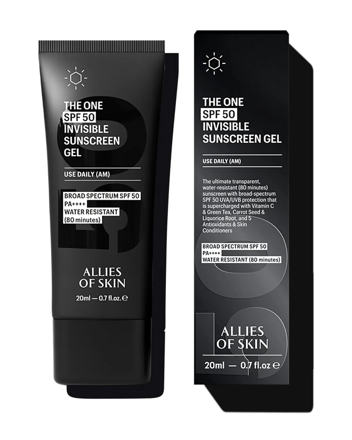 Allies of Skin Daily Face Sunscreen SPF 50, Travel Size | Zero White Cast Lightweight Formula | Dermatologist Tested Under Makeup Primer| Water-Resistant & PA     Broad Spectrum UVA/UVB (0.7 oz)