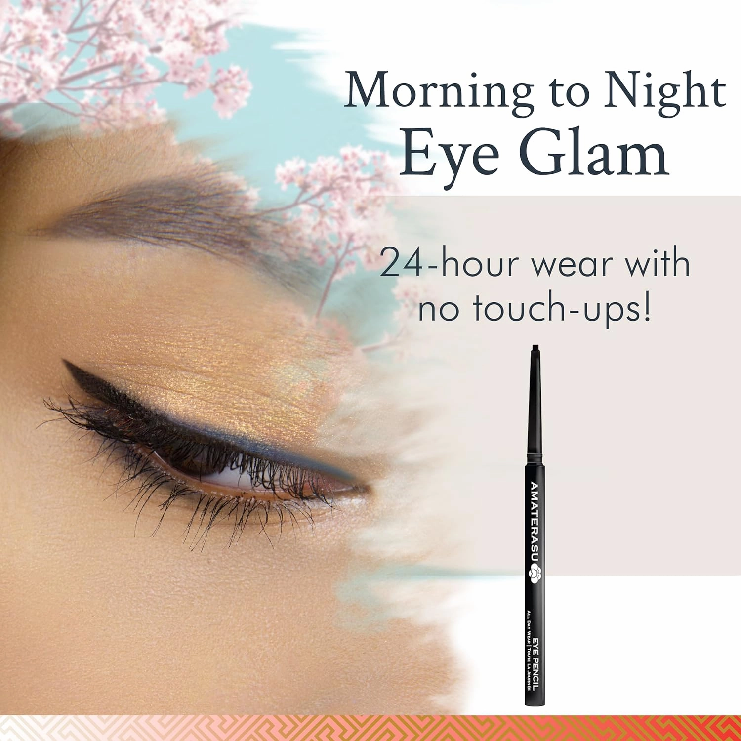 Amaterasu Eye Pencil - 24 Hour, Smudgeproof Nutmeg Brown Make Up Pencil - Waterproof & Humidity Resistant Lash & Waterline Eyeliner Pencil - Smooth Application, Clean & Vegan Pencil Eyeliner