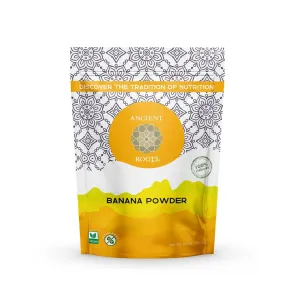 Ancient Roots Banana Powder - Freeze-dried, All-natural, No Sugar Added, Smoothie Mix, Support Digestive Health Naturally, 3.5 ounces (25 servings)