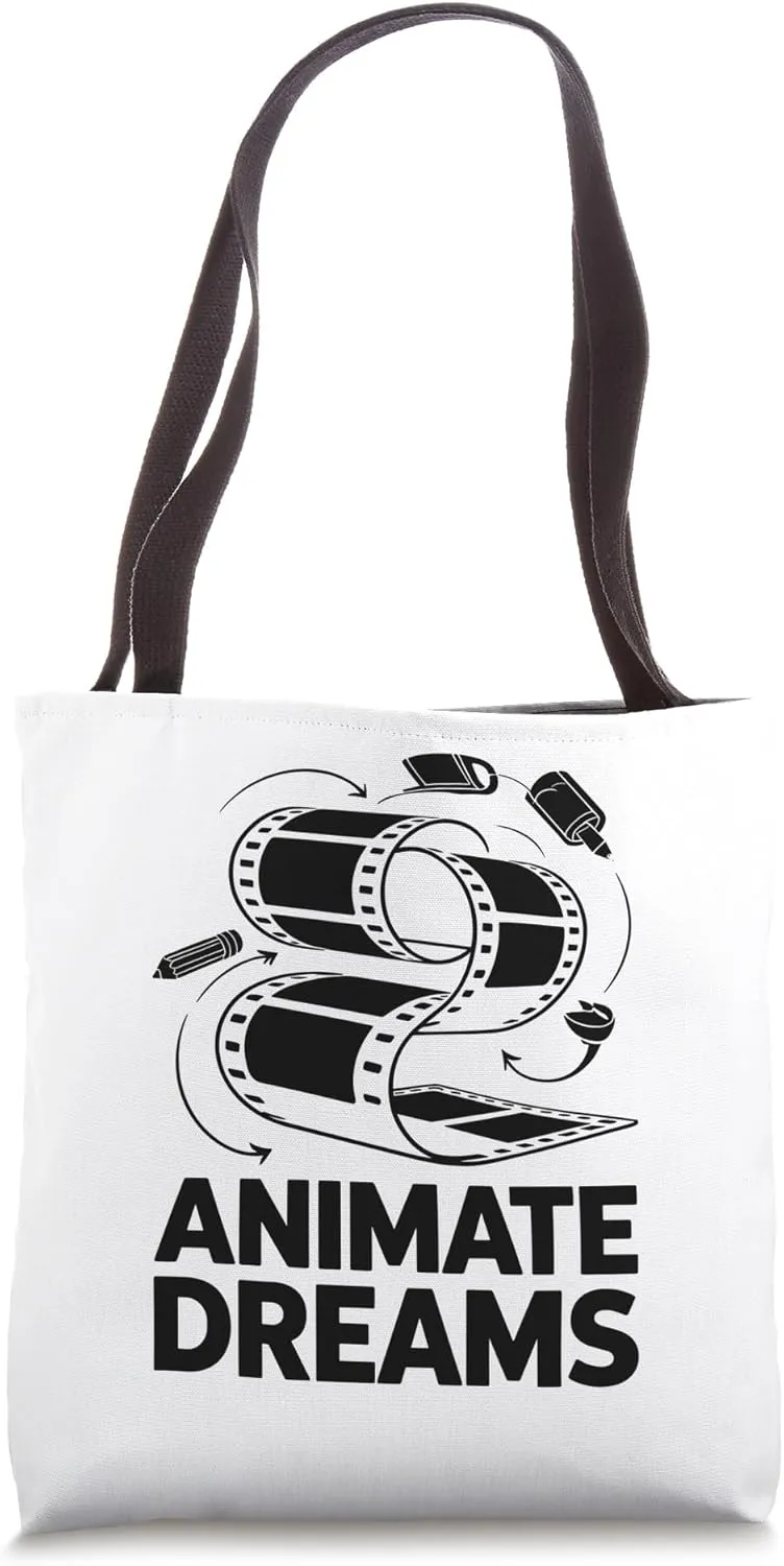 Animate Dreams Animation Draw Sketch Animate Storytelling Tote Bag