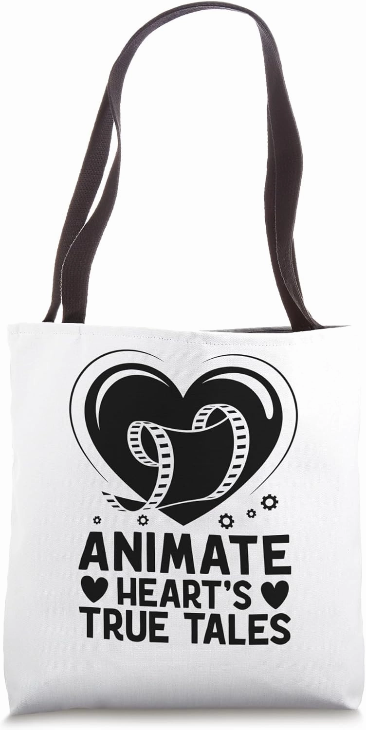 Animate Heart's True Tales Animation Draw Sketch Animate Tote Bag