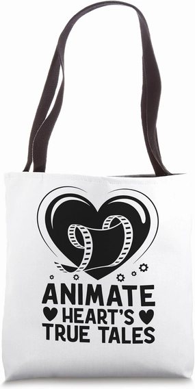 Animate Heart's True Tales Animation Draw Sketch Animate Tote Bag