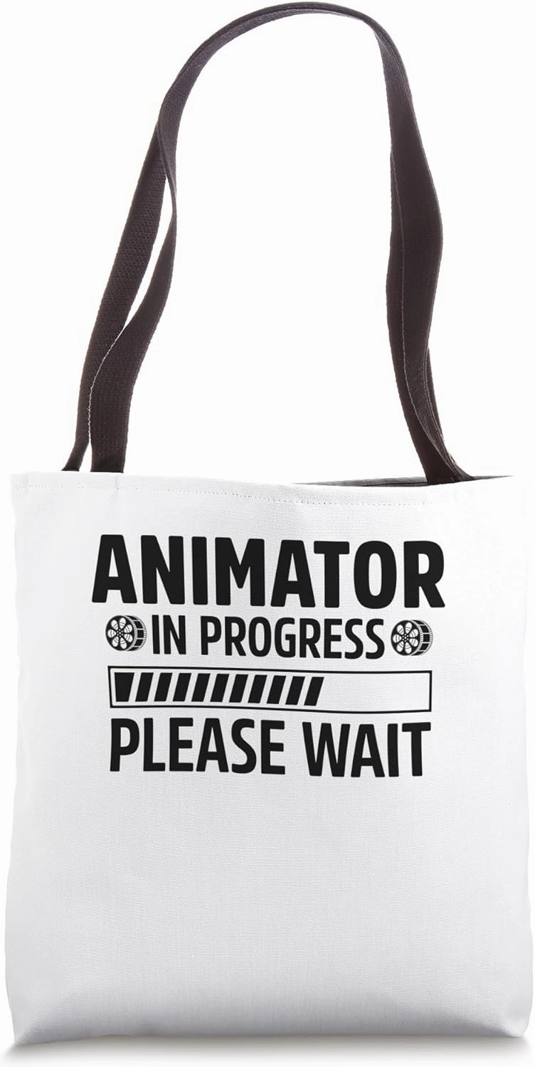Animator In Progress Please Wait Animation Draw Animate Tote Bag