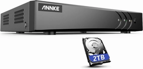ANNKE 8CH 5-in-1 3K Lite Security DVR with 2TB Hard Drive H.265  HDMI Output, AI Motion Detection, Email Alert and Easy Remote View for Home Security Surveillance Camera System
