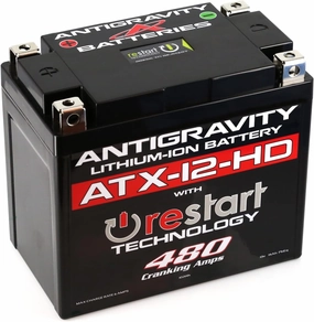 Antigravity ATX12-HD. Heavy Duty Lithium Motorcycle and Powersport Battery with Built in Jump Starting, 8Ah, ATV, Quad, UTV, Scooter, Lawn Mower, Generator Battery - Harley, Kawasaki