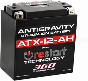 Antigravity Batteries ATX-12-AH Performance Lithium Battery 12V with Built-In Jump Starter – High-Performance Lithium Powersport Battery for Motorcycles, Lawn Mowers, and Scooters – Compact 6.6Ah