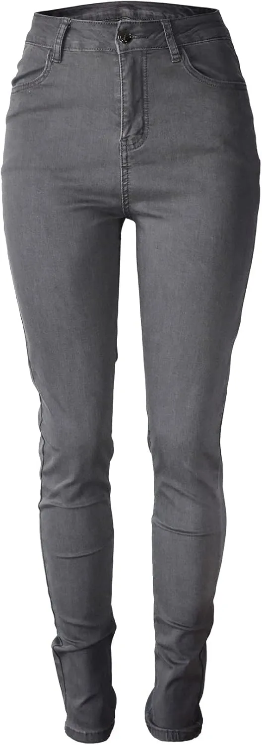Aodrusa Womens Skinny Jeans High Waisted Stretch Slim Denim Butt Lift Pencil Pants Black