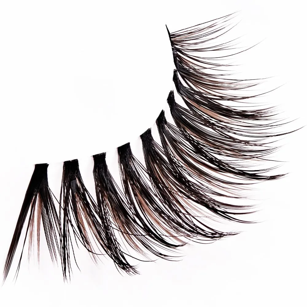 Ardell Balayage Wispies False Eyelashes, Ultra Thin Band, Mocha Strip Lash Strokes - Easy Application, Natural Look Lashes for Everyday Wear, 4-Pack
