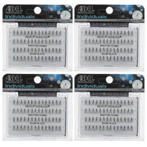 Ardell DIY Lash Clusters - Short Individual Lashes, Eyelash Extension Kit, Reusable Lashes, Black, 4 Pack