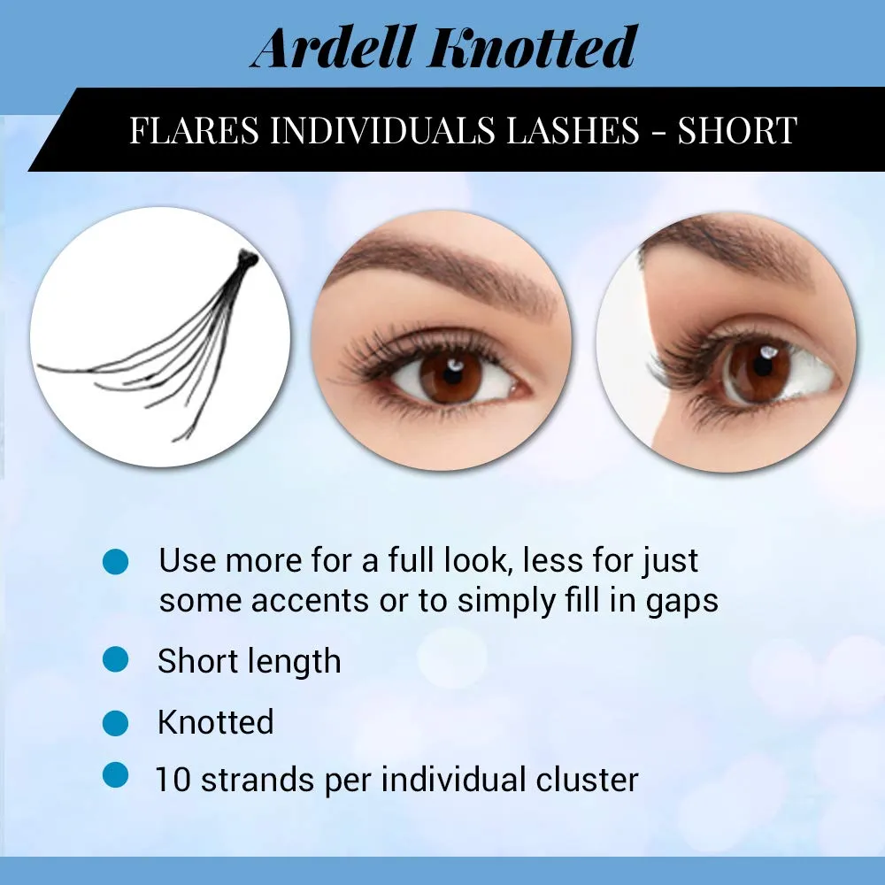 Ardell DIY Lash Clusters - Short Individual Lashes, Eyelash Extension Kit, Reusable Lashes, Black, 4 Pack