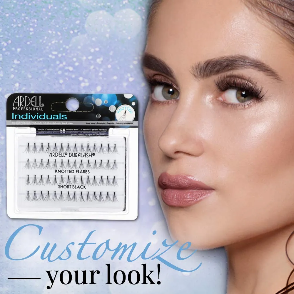 Ardell DIY Lash Clusters - Short Individual Lashes, Eyelash Extension Kit, Reusable Lashes, Black, 4 Pack