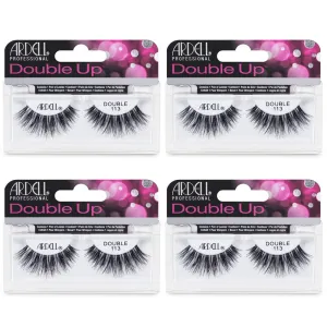 Ardell False Eyelashes Double Up 113 - Reusable Dramatic Volume Lashes, Eye Makeup Beauty Enhancement, 4 Pack